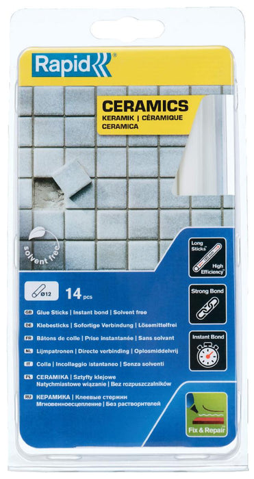GLUE STICK Φ12MM 19CM 14PCS CERAMIC