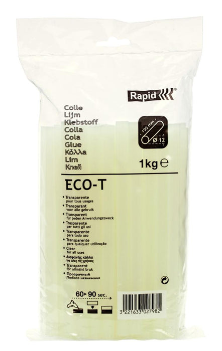 Hot melt glue  sticks Rapid ECO-T Ø 12 x 190 mm 1 kg Translucent