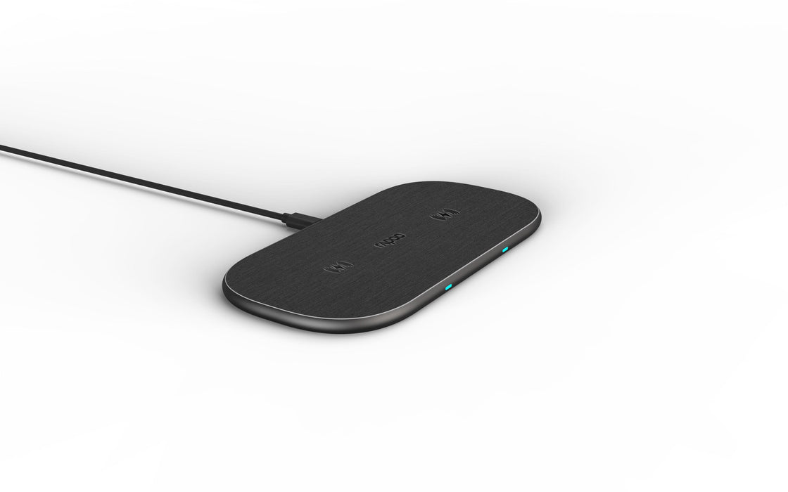 Wireless charger RAPOO XC260, Qi, Dual, 7.5W/10W, Black
