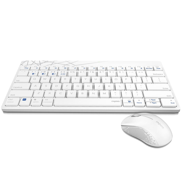 Keyboard and mouse set RAPOO 8000M, White