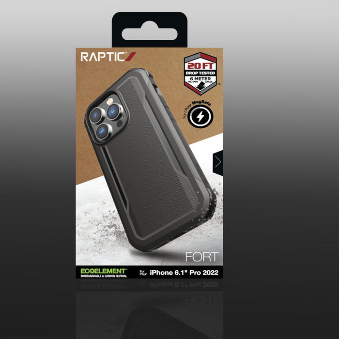 Raptic X-Doria Fort Case iPhone 14 Pro with MagSafe armored cover black - Cell phone cases and covers<<<HurtelXML