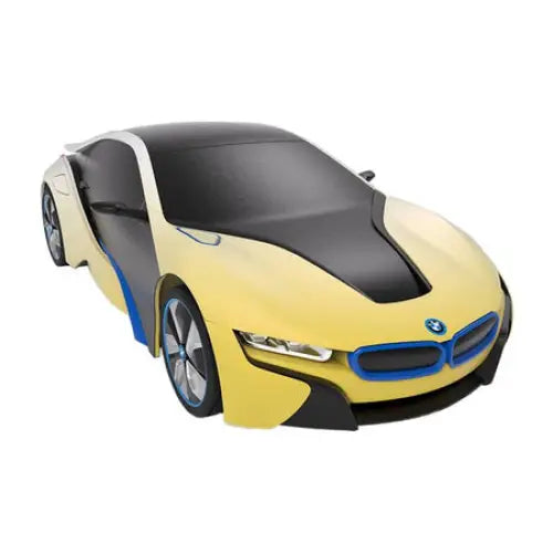 RASTAR R/C 1:24 BMW i8 remote controlled car- UV-sensitive (white and yellow) - Remote-controlled
