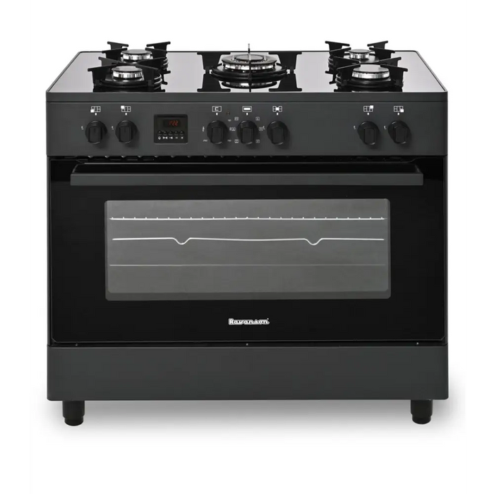 Ravanson KWGE-K90 black gas/electric cooker - Free-standing kitchensAGD-KWS<<<Home Appliance - ProductsAGD<<<ActionPL