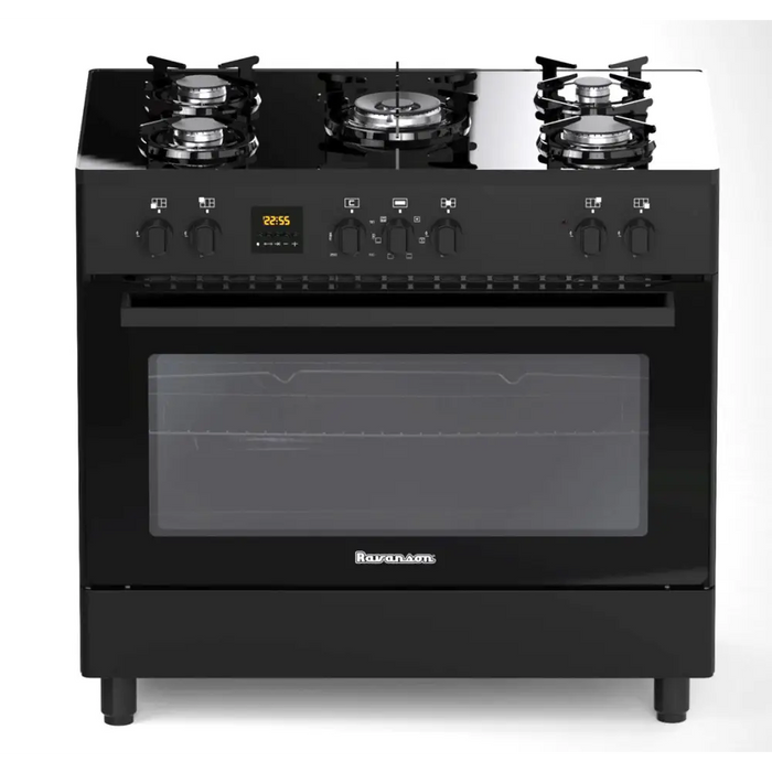 Ravanson KWGE-K90 black gas/electric cooker - Free-standing kitchensAGD-KWS<<<Home Appliance - ProductsAGD<<<ActionPL