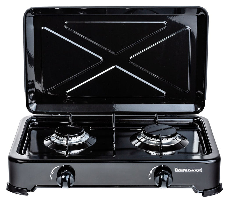 Countertop Hob Gas Ravanson K-02TB [black; 2 zone(s)]