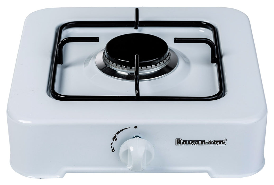 Gas cooker Ravanson K-01T (white; 1 zone)