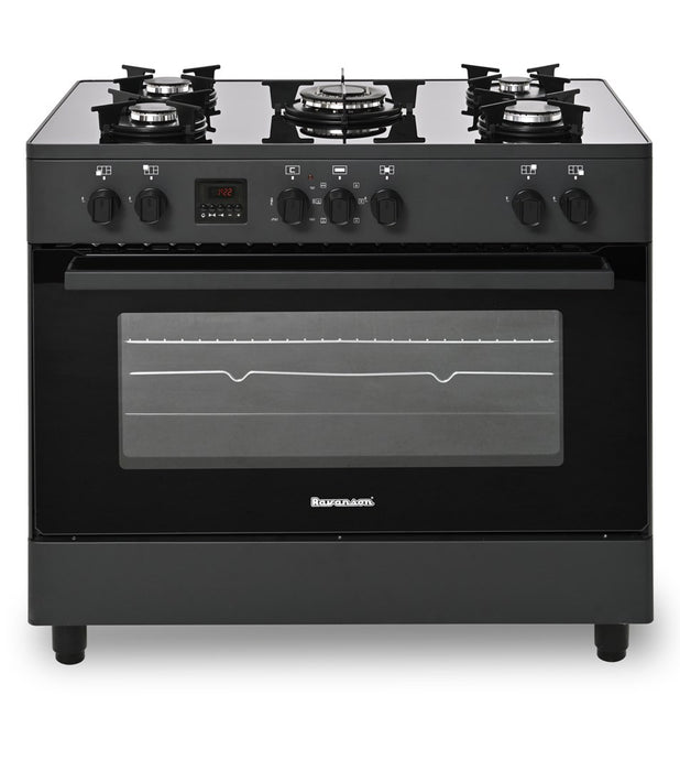 Ravanson KWGE-K90 black gas/electric cooker