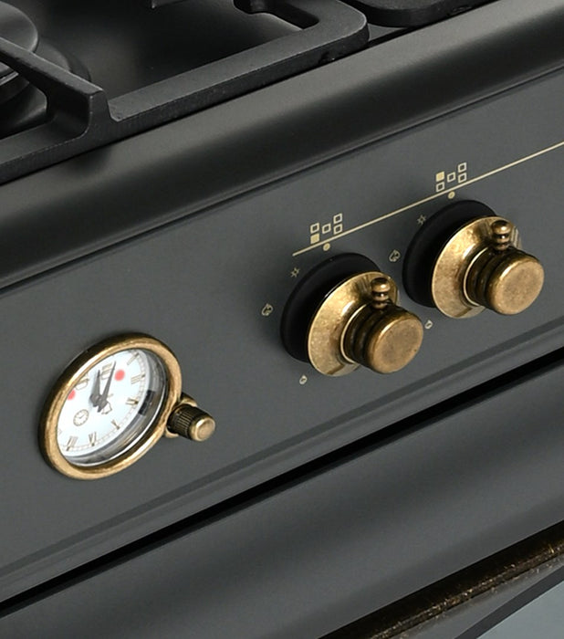Ravanson Retro KWGE–90AR gas and electric cooker (black)