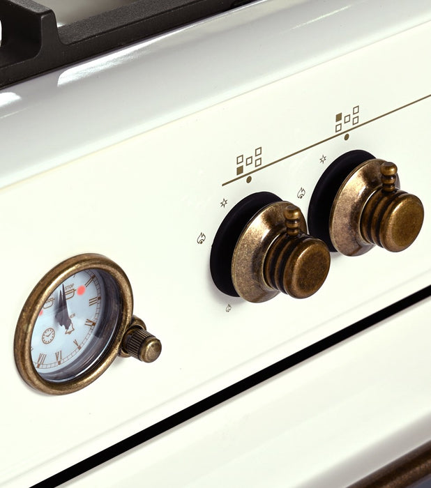 Ravanson Retro KWGE–90ARC gas and electric cooker (cream)