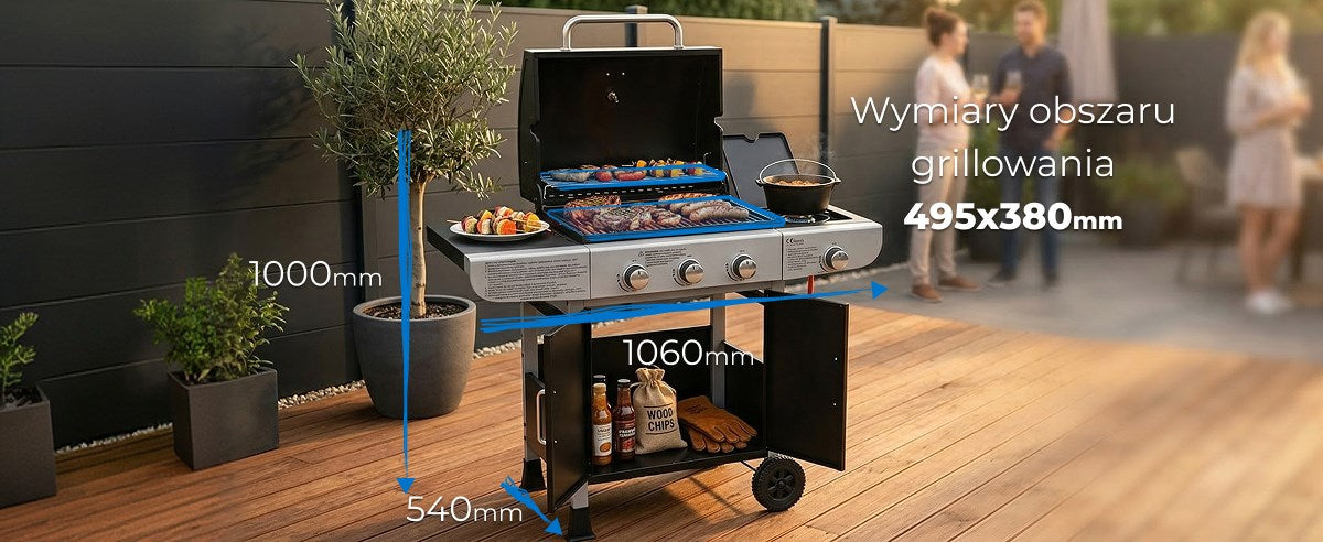 Ravanson GO-3 3-Burner Gas Grill 10,6 kW
