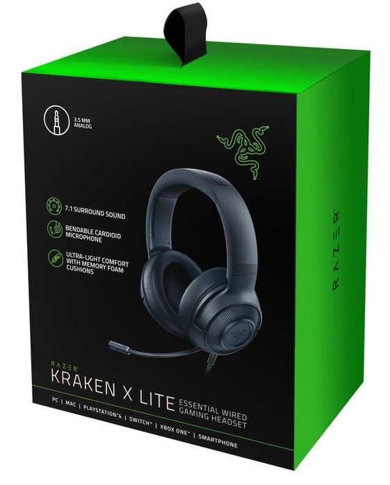Gaming Headset with Microphone Razer KRAKEN X LITE Black
