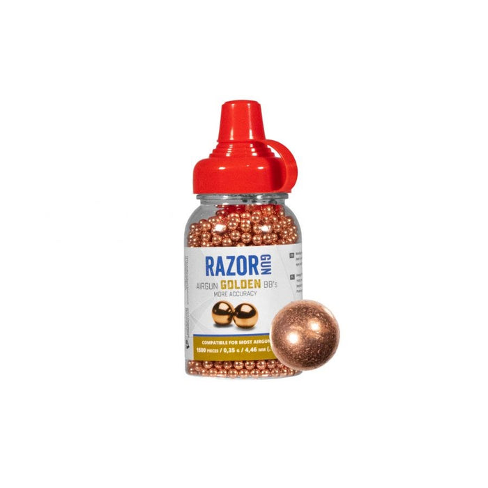 4.46 mm BBs RazorGun Golden steel ball shot 1500 pcs.