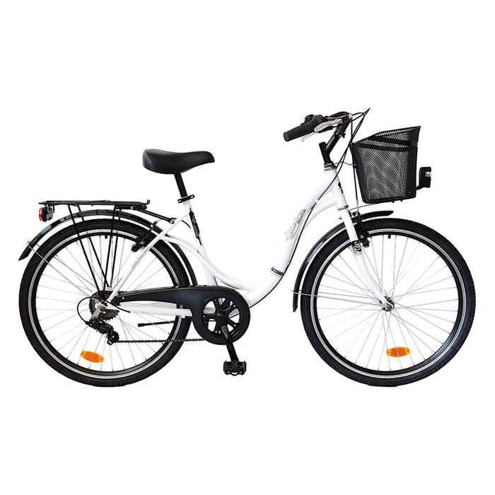 REACTOR BICYCLE "SWAN 26"" WHITE" 6 SPEEDS, STEEL FRAME