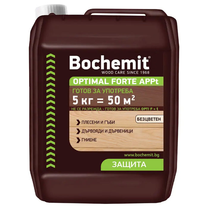 READY-TO-USE WOOD IMPREGNANT COLORLESS 5 KG BOCHEMIT OPTIMAL FORTE APPt - Импрегнанти<<<Градински