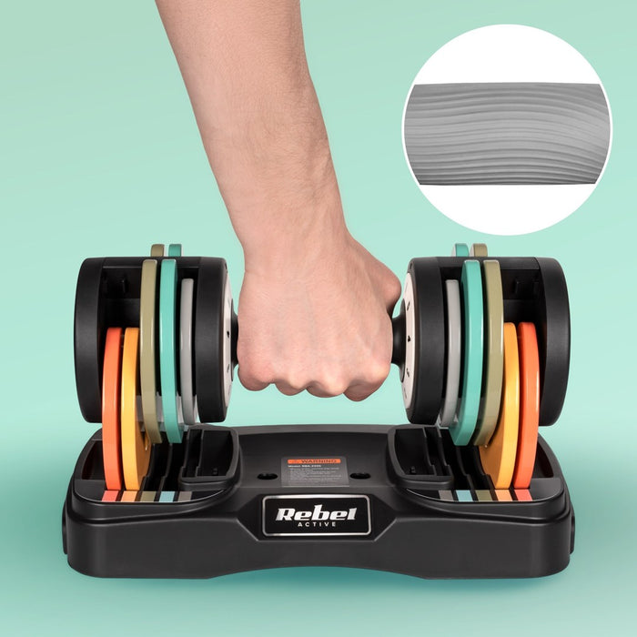 REBEL ACTIVE AUTOMATIC CAST IRON DUMBBELLS 2X10KG RBA2335