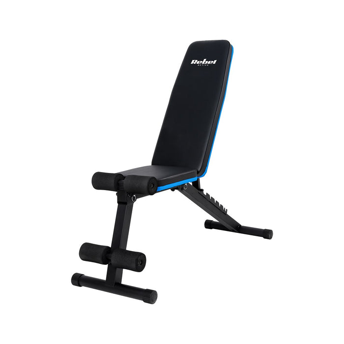 REBEL ACTIVE Reinforced incline training bench with leg lock