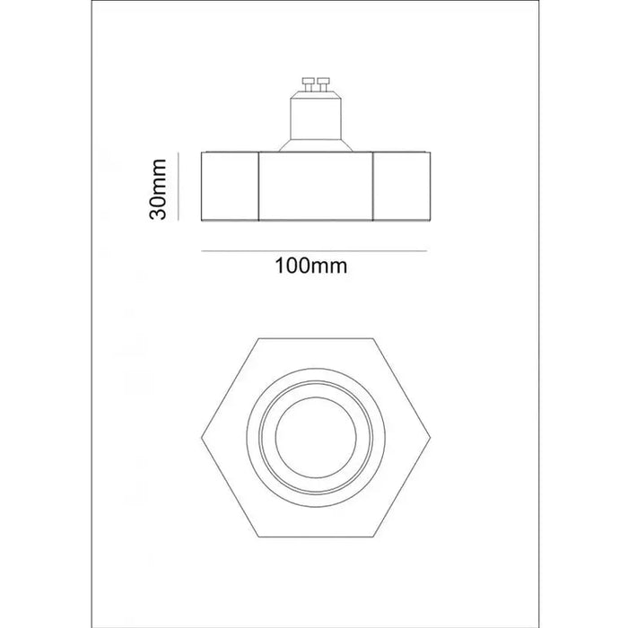 RECESSED MOON GU10 30MM BLACK LIGHTEX NANO - Луни<<<Вътрешно осветление<<<Осветление<<<Praktiker&&&Луни<<<Вътрешно