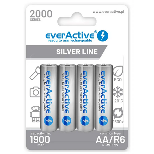 Rechargeable batteries everActive Ni-MH R6 AA 2000 mAh Silver Line - Rechargeable batteriesBAL-AKM<<<batteries