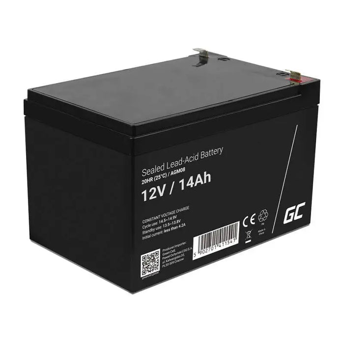 Rechargeable battery AGM 12V 14Ah Maintenancefree for UPS ALARM - Batteries<<<Rechargeable batteries<<<IT