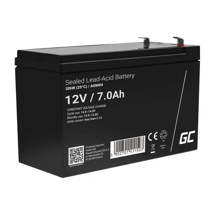 Rechargeable battery AGM 12V 7Ah Maintenancefree for UPS ALARM - Batteries<<<Rechargeable batteries<<<IT