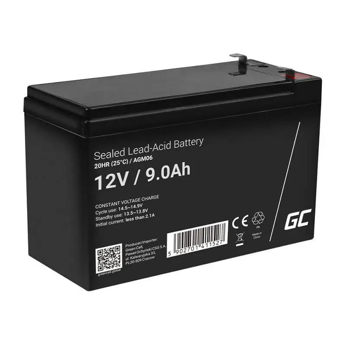 Rechargeable battery AGM 12V 9Ah Maintenancefree for UPS ALARM - Batteries<<<Rechargeable batteries<<<IT