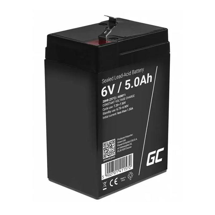 Rechargeable battery AGM 6V 5Ah Maintenancefree for UPS ALARM - Batteries<<<Rechargeable batteries<<<IT