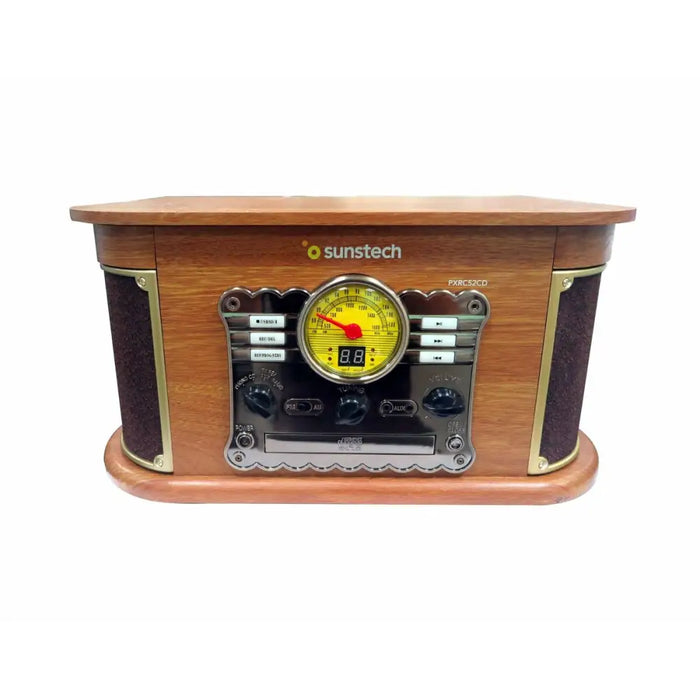 Record Player Sunstech PXRC52CDWD Brown Wood - Грамофон<<<Електроника Звук<<<Компютри| Електроника<<<BigBuy