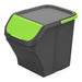 Recycling Waste Bin Mondex Stack N’ Sort Green Grey 25 L With lid 40 x 30 x 34 cm - Други продукти за