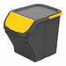 Recycling Waste Bin Mondex Stack N’ Sort Yellow Grey 25 L With lid 40 x 30 x 34 cm - Други продукти за