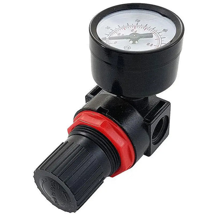 REDUCER VALVE WITH PRESSURE GAUGE 1/4 F RAIDER - Дюзи и винтили за пневматика<<<Консумативи за