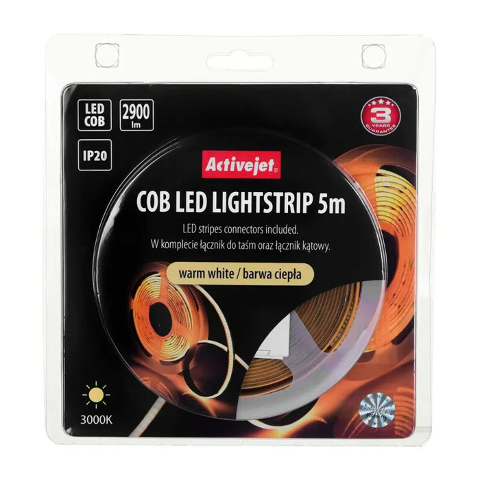 Reflective tape Activejet AJE-COB 5m ciep (1 Piece) (1 Unit) - Други артикули за декорация<<<Декорация и