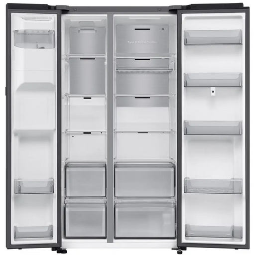 Refrigerator with freezer SAMSUNG Side-by-Side RS90F66BEFEO 614 l Auto Open Door 178.4 cm - Хладилници Side