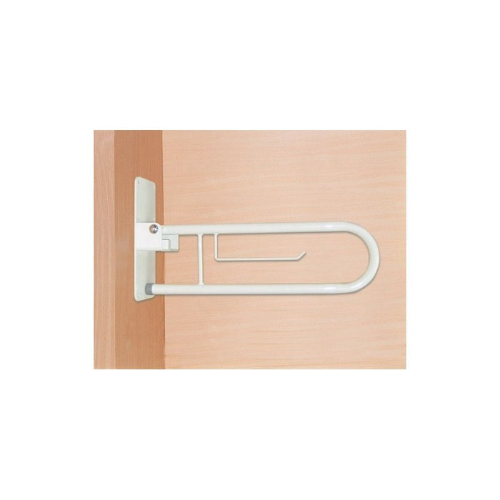Toilet handrail, bathroom hinged handle White
