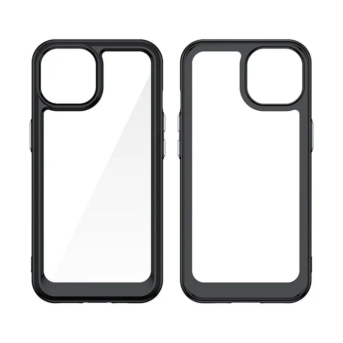 Reinforced case with flexible frame for iPhone 15 Plus Outer Space - black - Cell phone cases and covers<<<HurtelXML