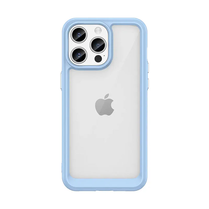 Reinforced case with flexible frame for iPhone 15 Pro Outer Space - blue - Cell phone cases and covers<<<HurtelXML