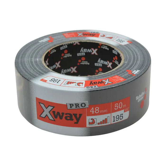 REINFORCED DUCT TAPE 48MMX50M BLACK SCHULLER X-WAY PRO - Ленти<<<Лепила и ленти<<<Подови и стенни