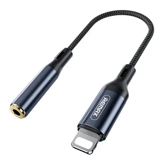 Remax Sury Series adapter Lightning - mini jack 3.5mm 0.13m graphite (RL-LA13i) - USB adapters<<<HurtelXML