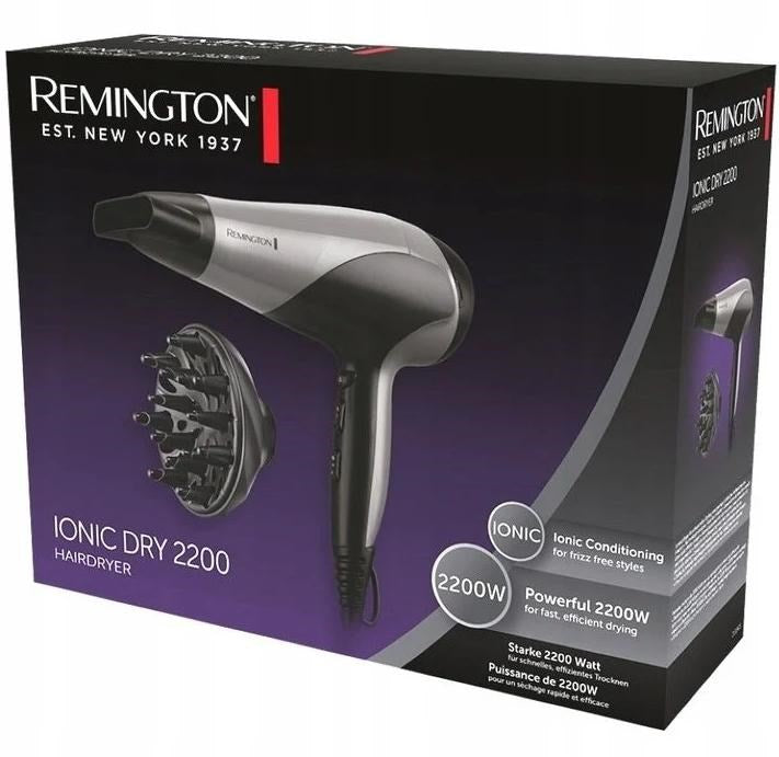 Hairdryer Remington Black Multicolour Black/Silver 2200 W