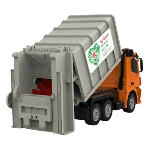 Remote control RC garbage truck 1:26 Double Eagle (orange) Mercedes-Benz Antos E676-003 - Remote-controlled