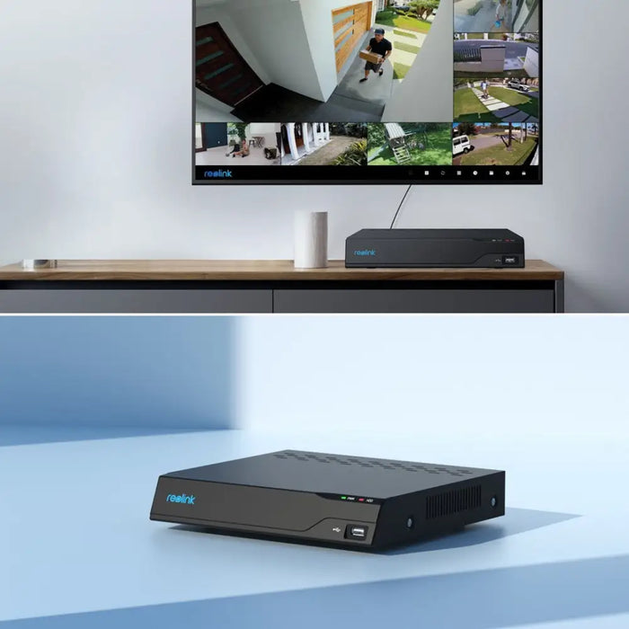 Reolink NVS8 - 8-Channel PoE NVR for 24/7 Recording Support up to 16MP 2TB HDD Built-in Up to 12TB Storage Capacity