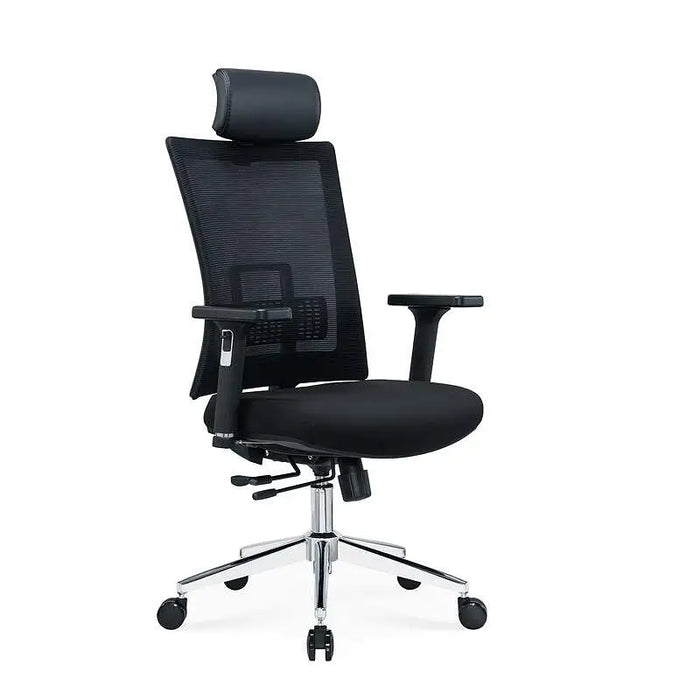 RFG Ergonomic chair Luxe HB Chrome black seat black back - Офис столове<<<За офиса<<<ZoraSite