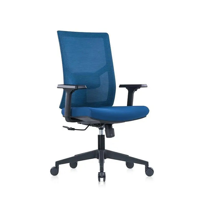 RFG Ergonomic chair Snow Black W dark blue seat dark blue backrest - Офис столове<<<За офиса<<<ZoraSite
