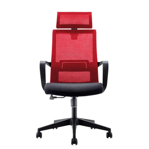 RFG Executive chair Smart HB damask and mesh black seat red back - Офис столове<<<За офиса<<<ZoraSite