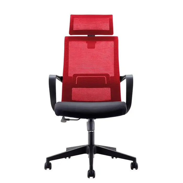 RFG Executive chair Smart HB damask and mesh black seat red back - Офис столове<<<За офиса<<<ZoraSite