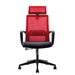 RFG Executive chair Smart HB damask and mesh black seat red back - Офис столове<<<За офиса<<<ZoraSite