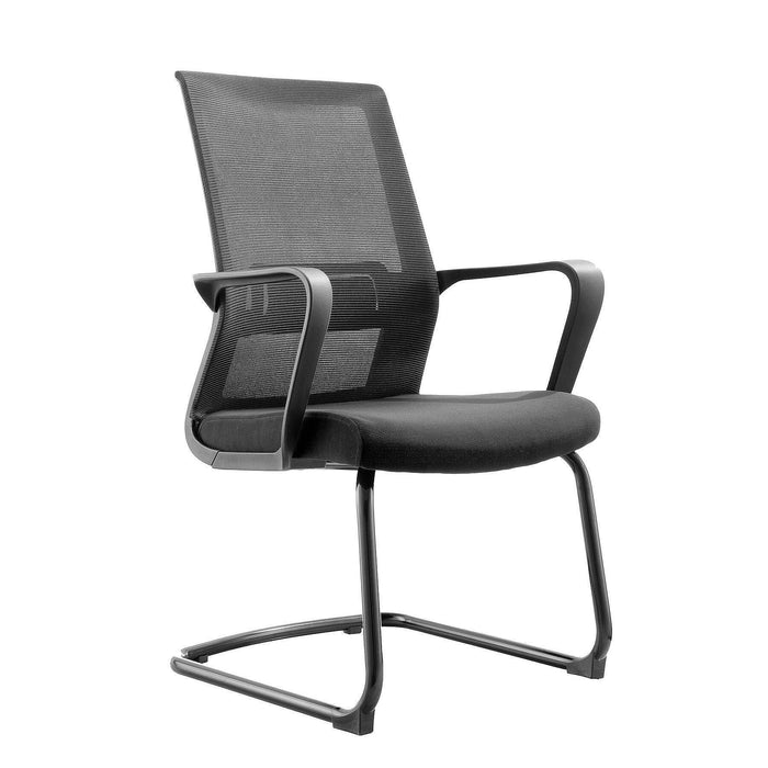 RFG Visitor chair Smart M damask and mesh black seat black back - Офис столове<<<За офиса<<<ZoraSite