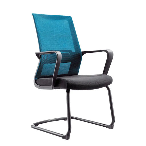 RFG Visitor’s chair Smart M damask and mesh black seat light blue backrest - Офис столове<<<За офиса<<<ZoraSite