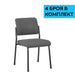 RFG Visitor’s chair Solid M eco-leather gray 4 pieces in a set - Офис столове<<<За офиса<<<ZoraSite