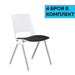 RFG Visitor’s chair Sweet Chrome White black 4 pieces in a set - Офис столове<<<За офиса<<<ZoraSite
