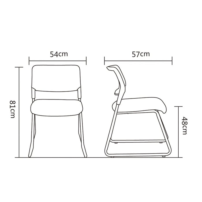 RFG Visitor chair Evo 4S M, black